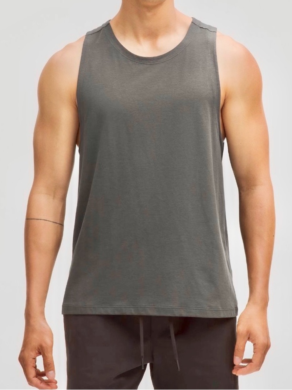 Men’s Lululemon Cotton Repper Sleeveless Tank Top Dark Heather Gray